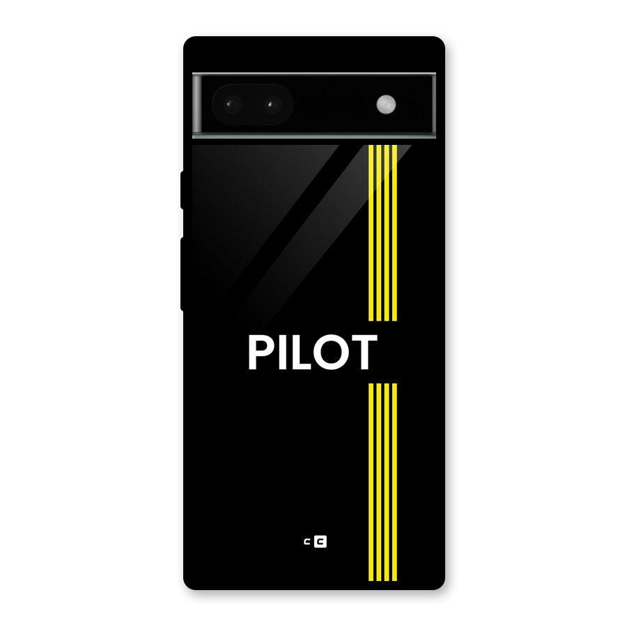 Pilot Stripes Glass Back Case for Google Pixel 6a