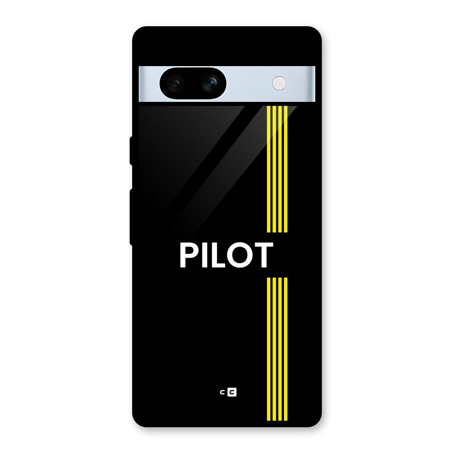 Pilot Stripes Glass Back Case for Google Pixel 7a