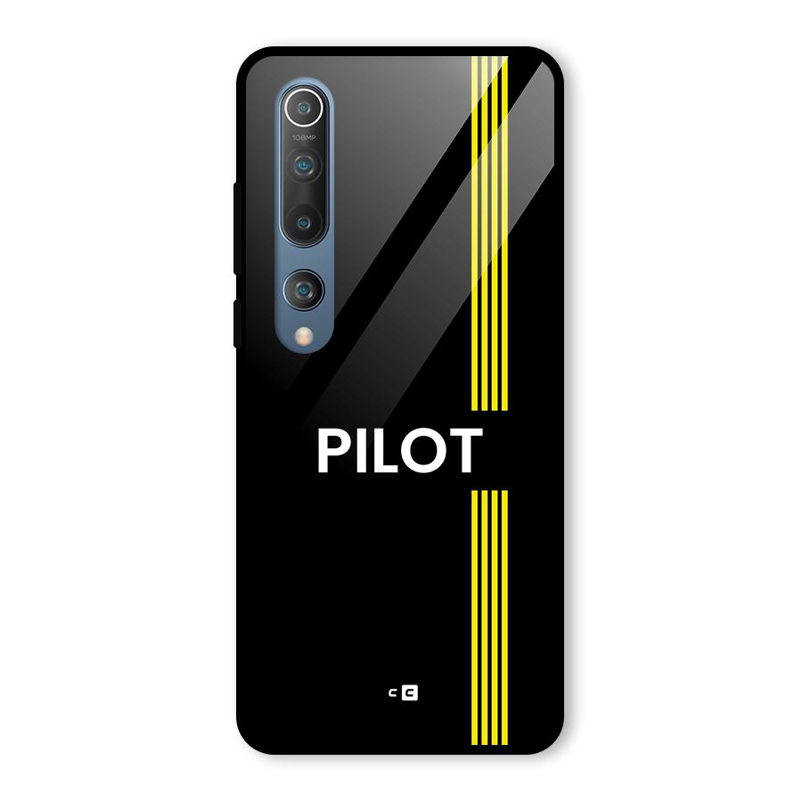 Pilot Stripes Glass Back Case for Mi 10
