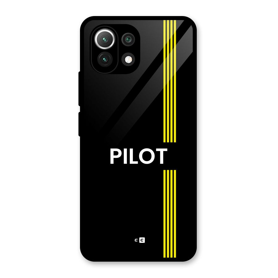 Pilot Stripes Glass Back Case for Mi 11 Lite NE 5G