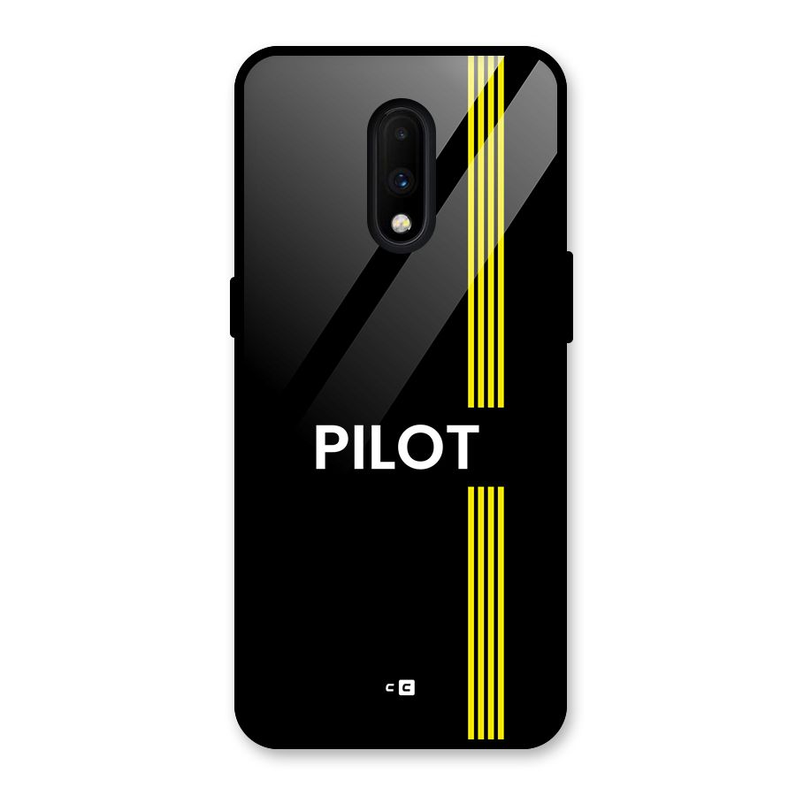 Pilot Stripes Glass Back Case for OnePlus 7