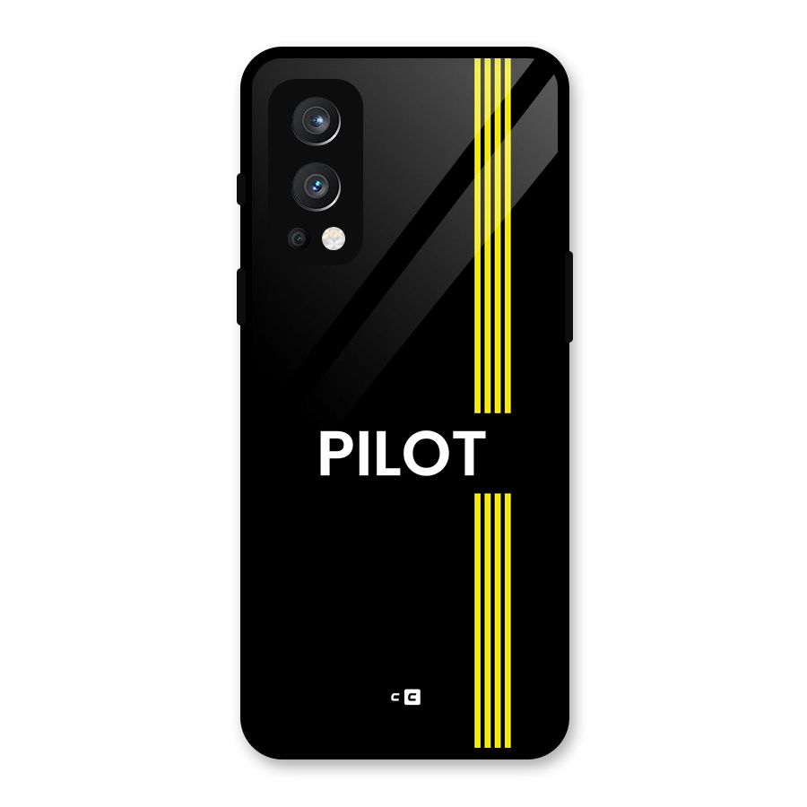 Pilot Stripes Glass Back Case for OnePlus Nord 2 5G