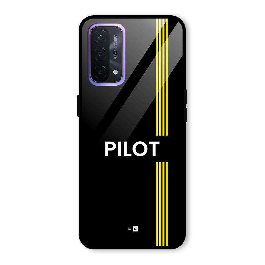 Pilot Stripes Glass Back Case for Oppo A74 5G