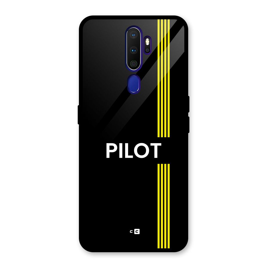 Pilot Stripes Glass Back Case for Oppo A9 (2020)