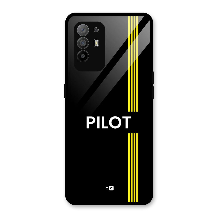 Pilot Stripes Glass Back Case for Oppo F19 Pro Plus 5G