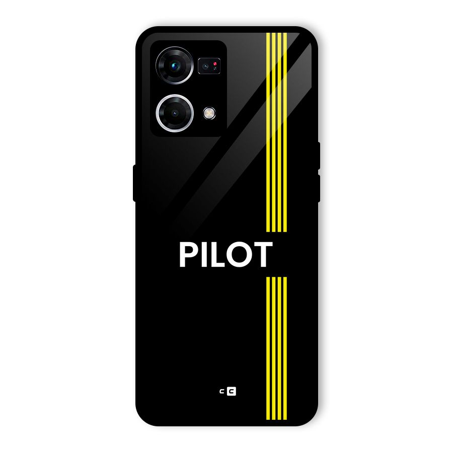 Pilot Stripes Glass Back Case for Oppo F21 Pro 4G