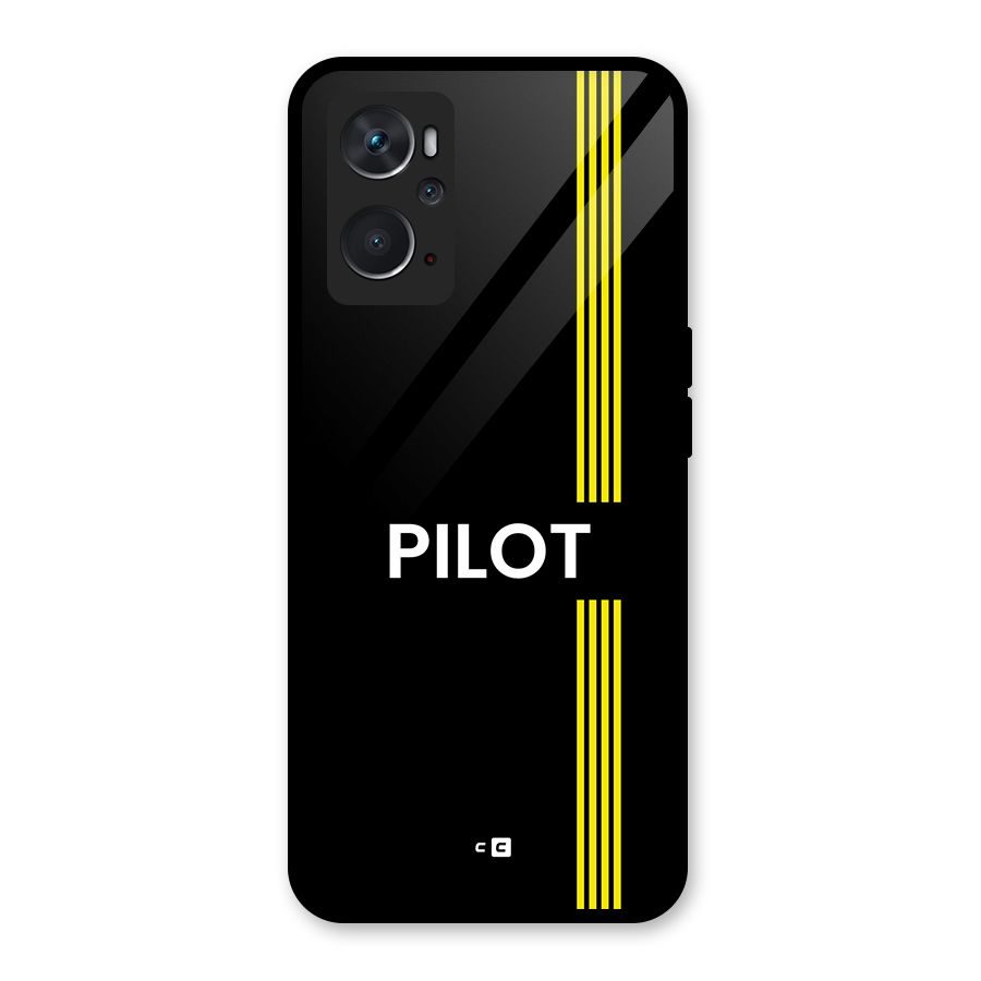 Pilot Stripes Glass Back Case for Oppo K10 4G