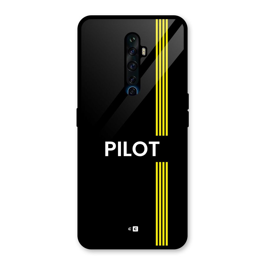Pilot Stripes Glass Back Case for Oppo Reno2 F