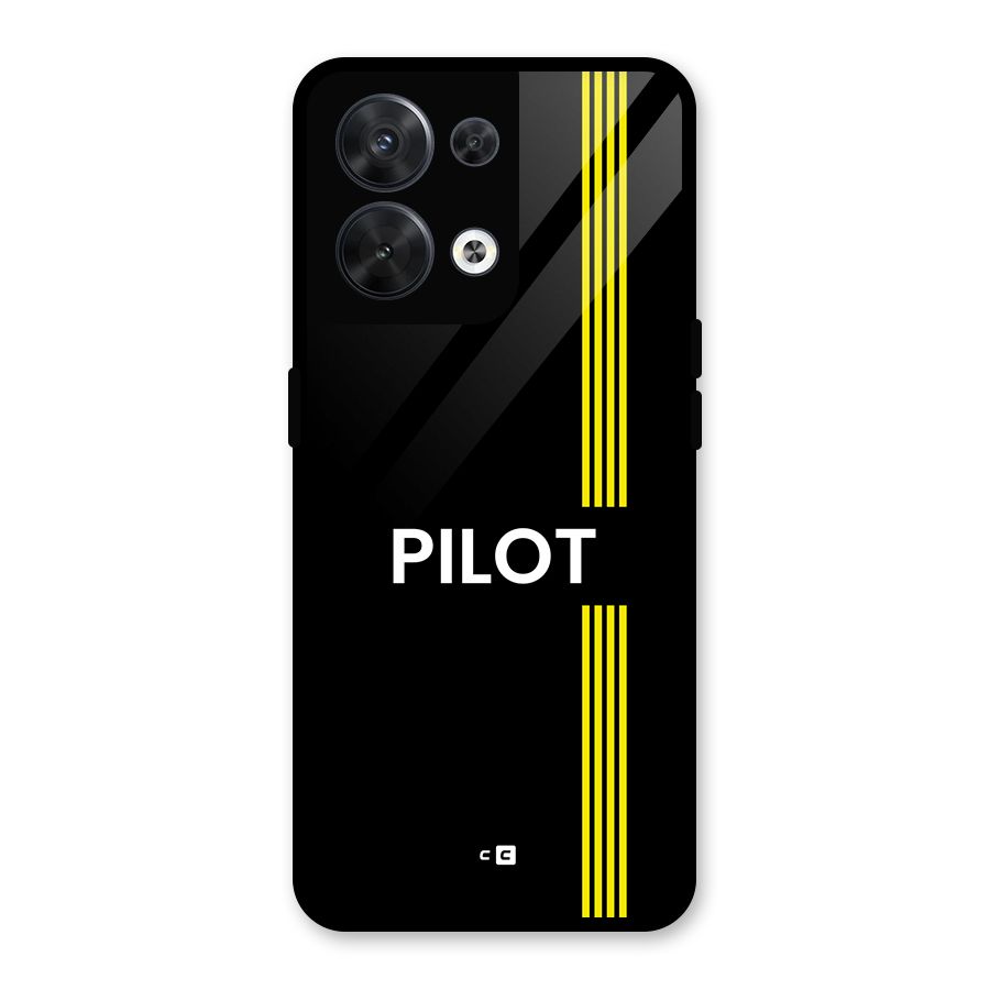 Pilot Stripes Glass Back Case for Oppo Reno8 5G