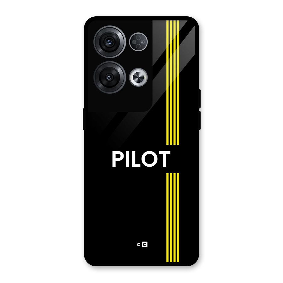 Pilot Stripes Glass Back Case for Oppo Reno8 Pro 5G