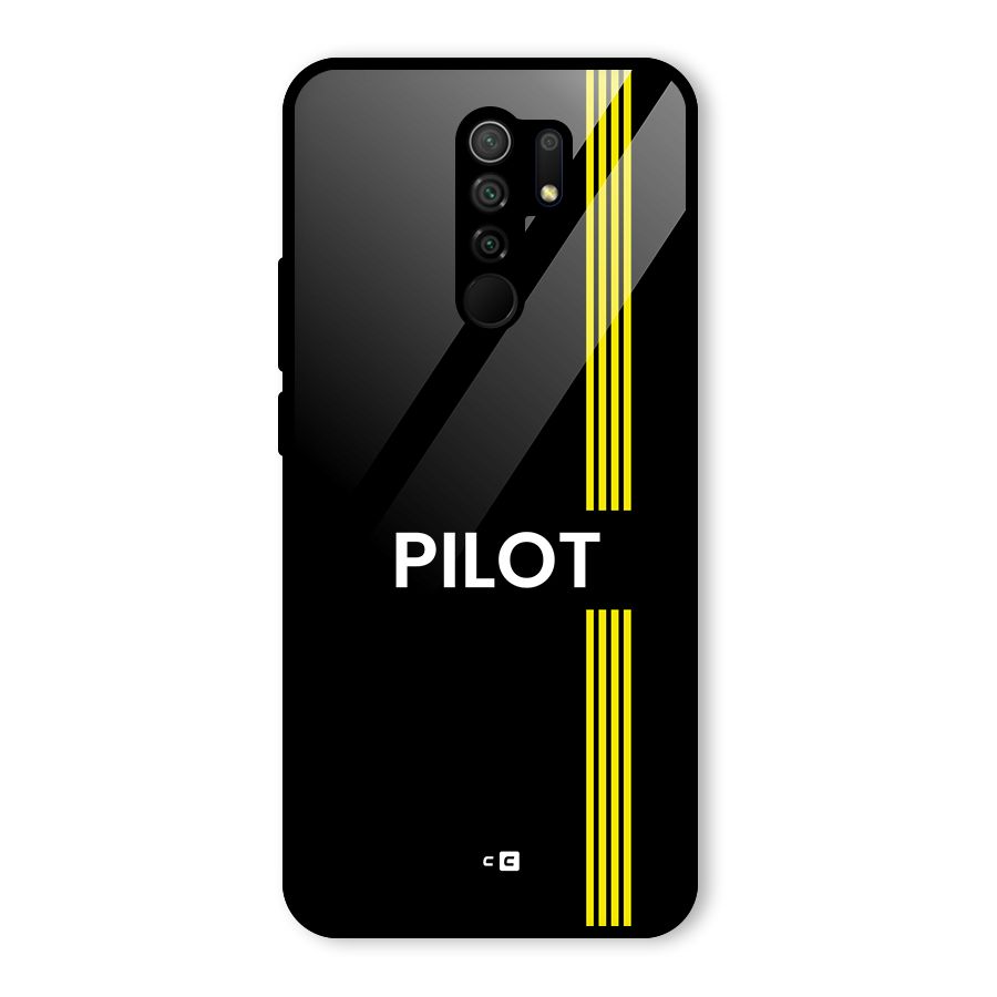 Pilot Stripes Glass Back Case for Poco M2