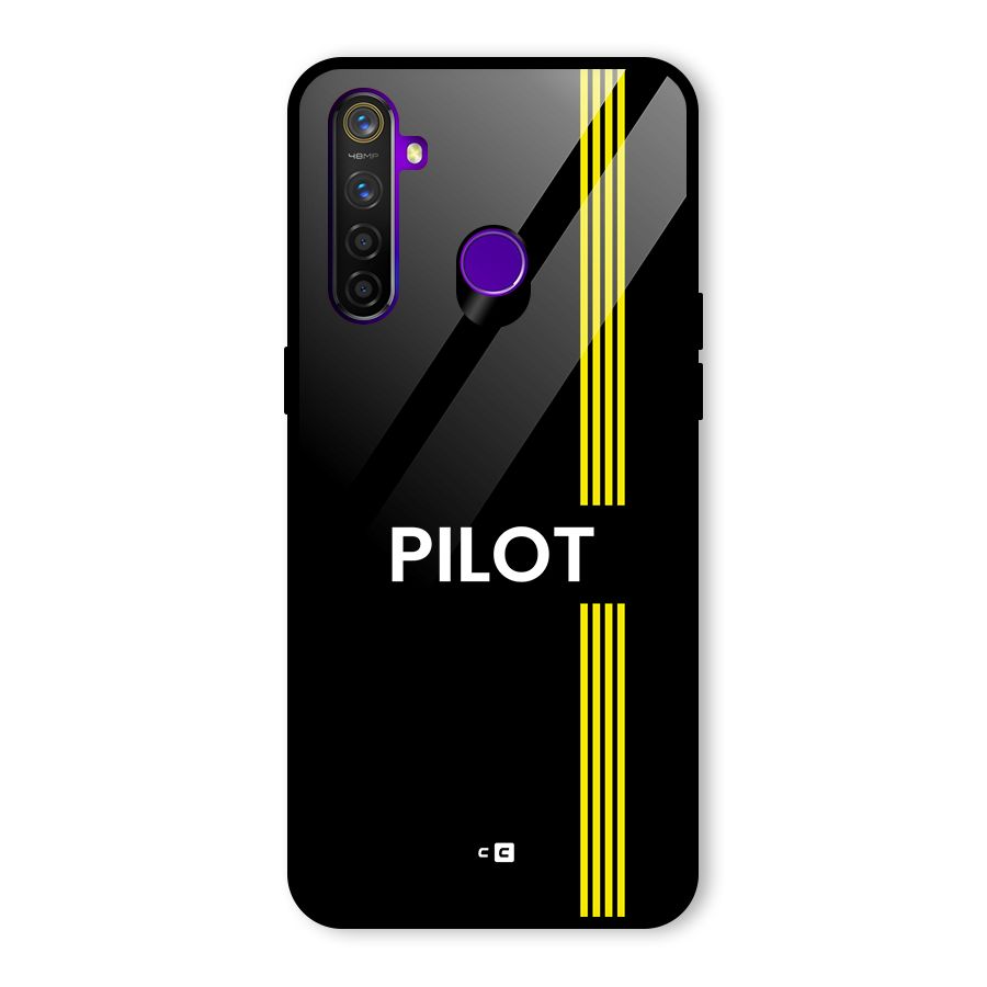 Pilot Stripes Glass Back Case for Realme 5 Pro