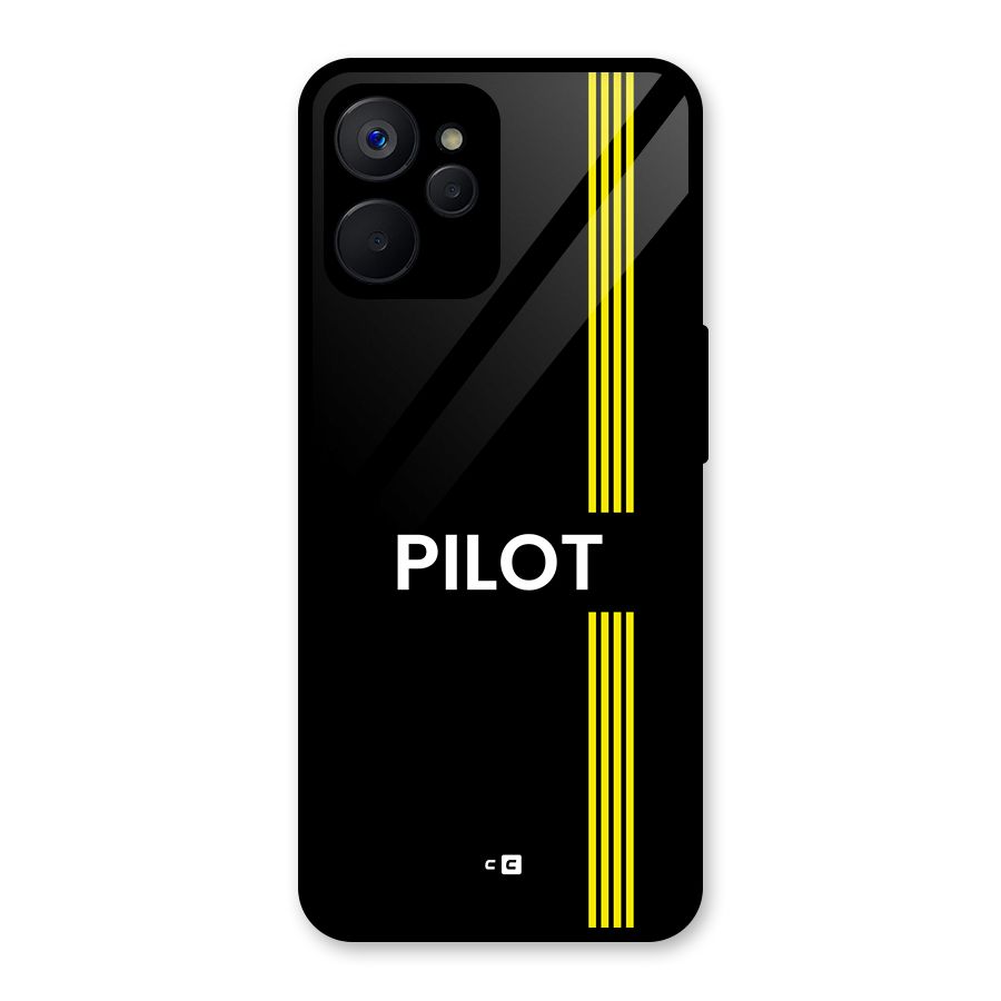 Pilot Stripes Glass Back Case for Realme 9i 5G