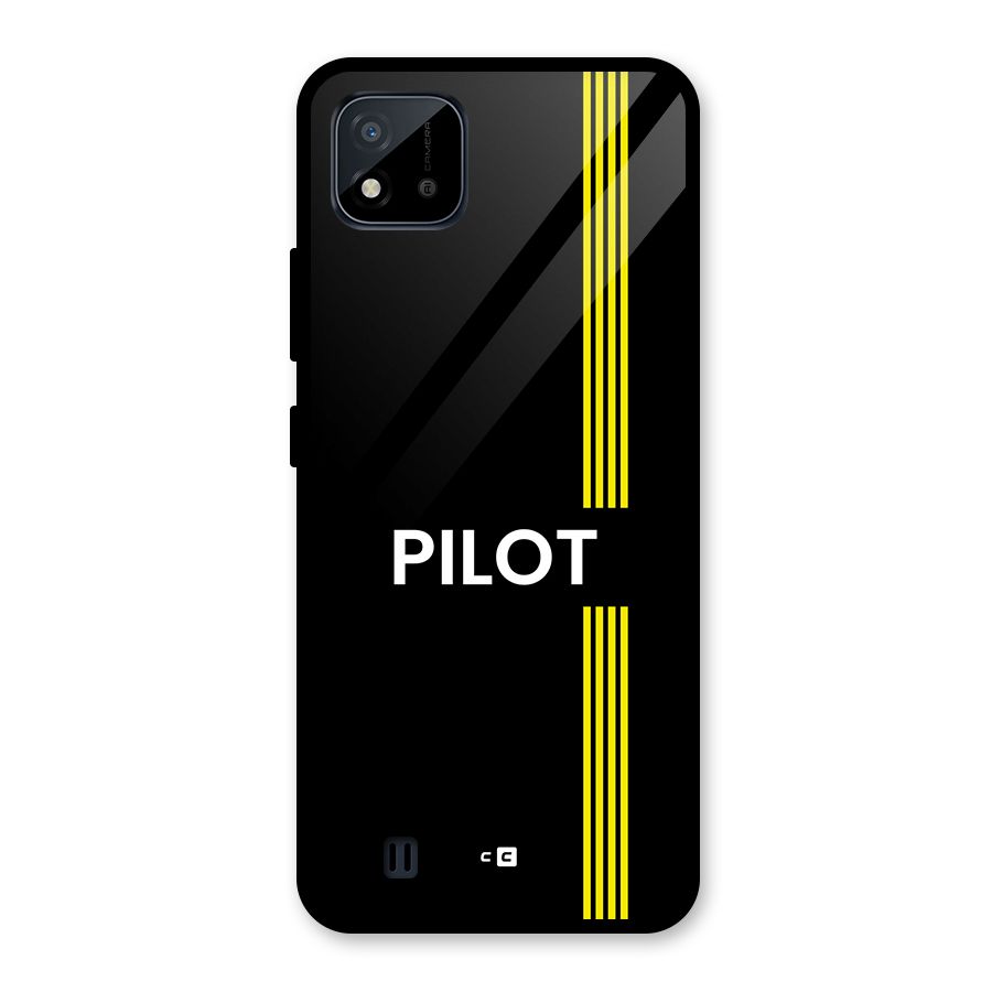 Pilot Stripes Glass Back Case for Realme C11 2021