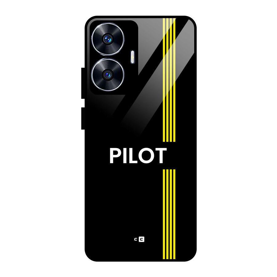 Pilot Stripes Glass Back Case for Realme Narzo N55