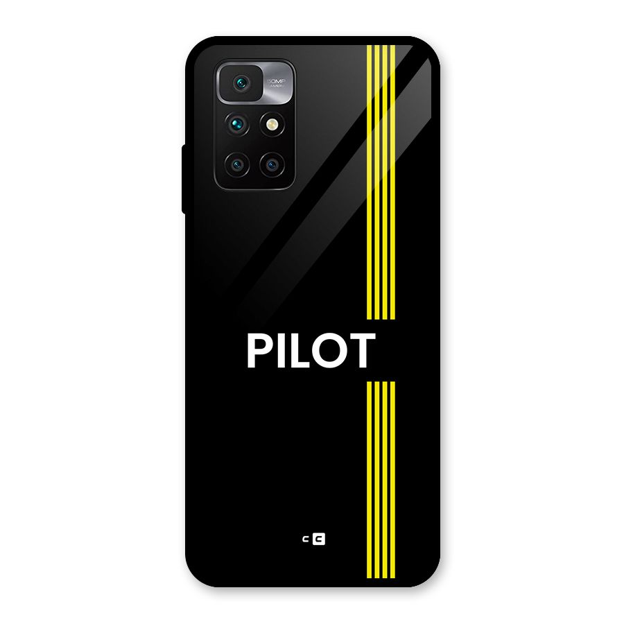 Pilot Stripes Glass Back Case for Redmi 10 Prime