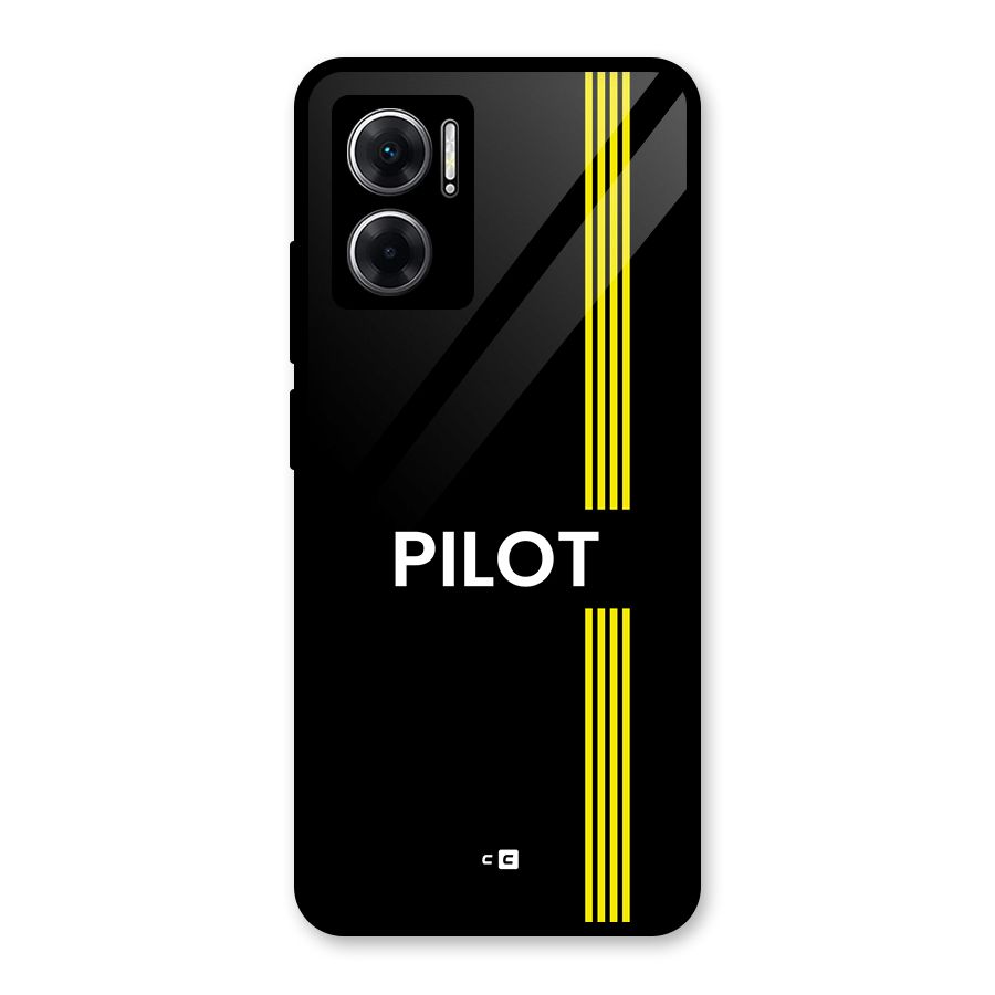 Pilot Stripes Glass Back Case for Redmi 11 Prime 5G