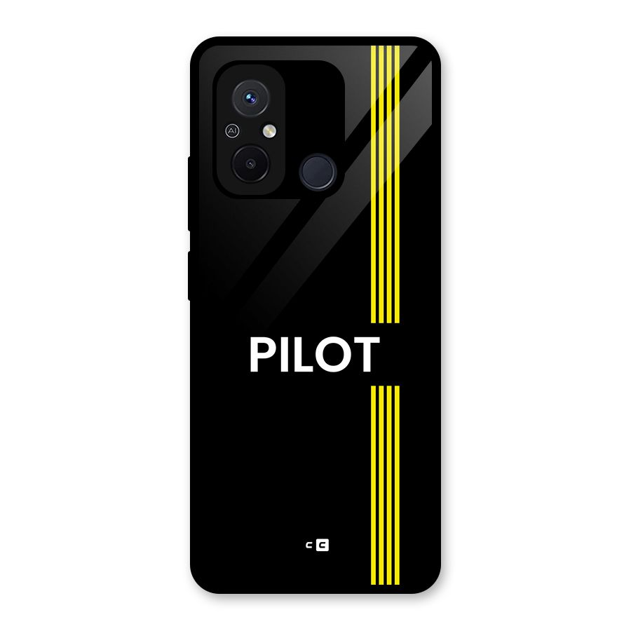 Pilot Stripes Glass Back Case for Redmi 12C