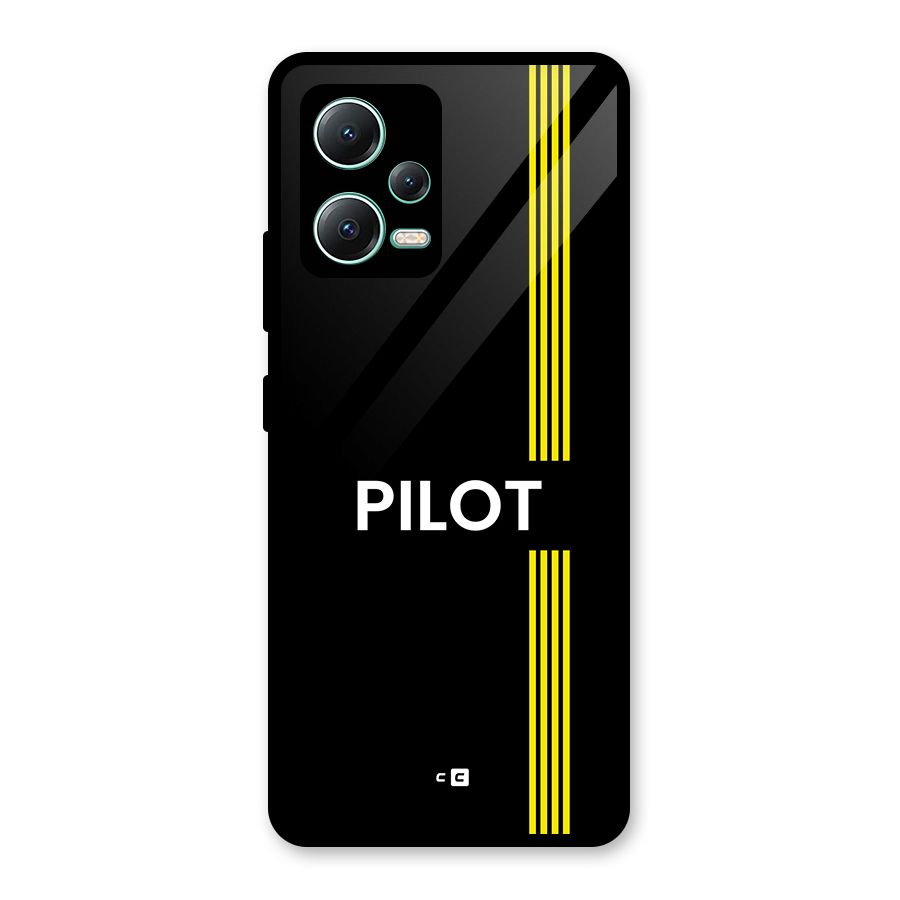 Pilot Stripes Glass Back Case for Redmi Note 12 5G