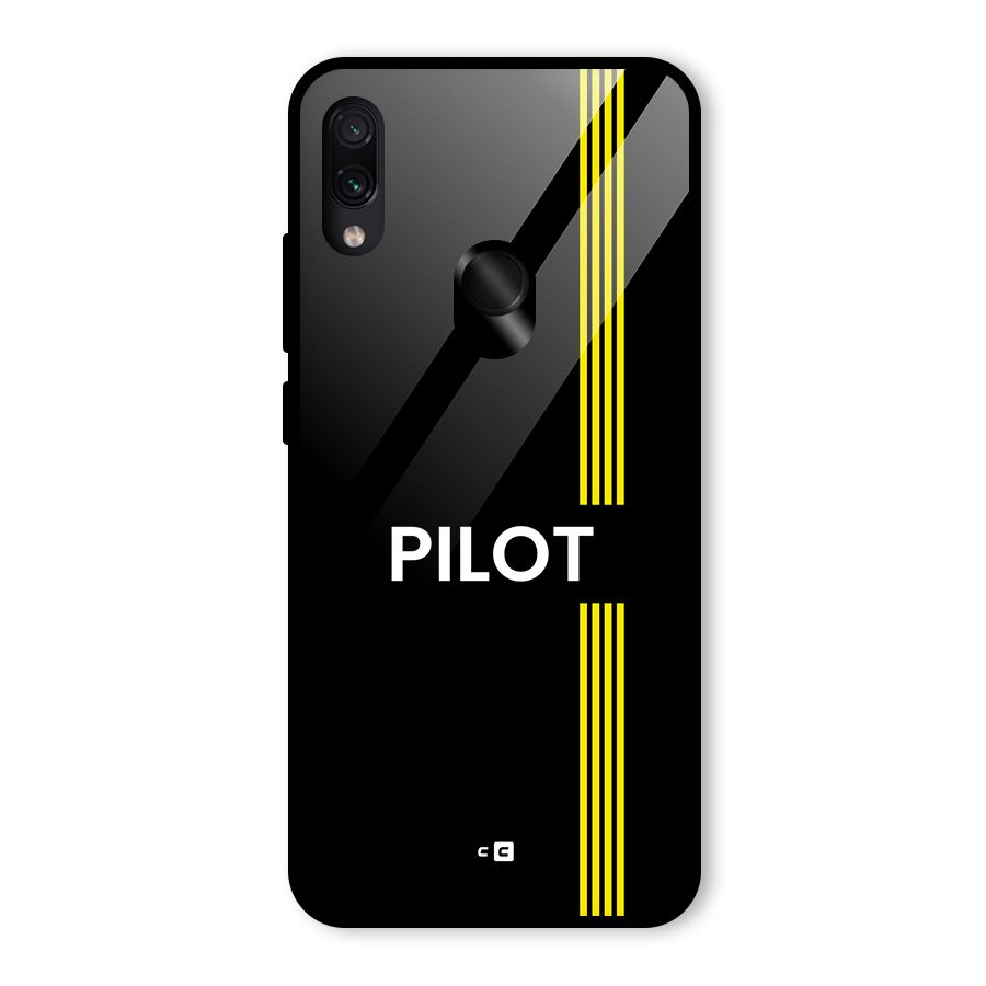 Pilot Stripes Glass Back Case for Redmi Note 7S