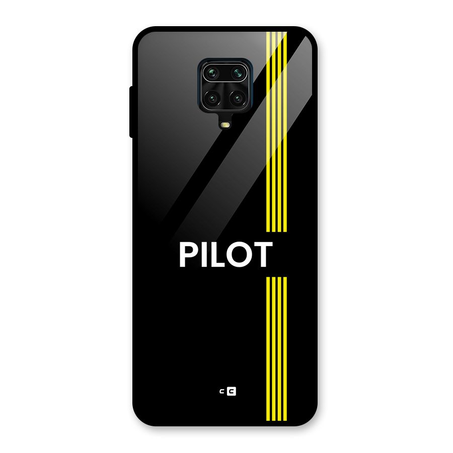 Pilot Stripes Glass Back Case for Redmi Note 9 Pro