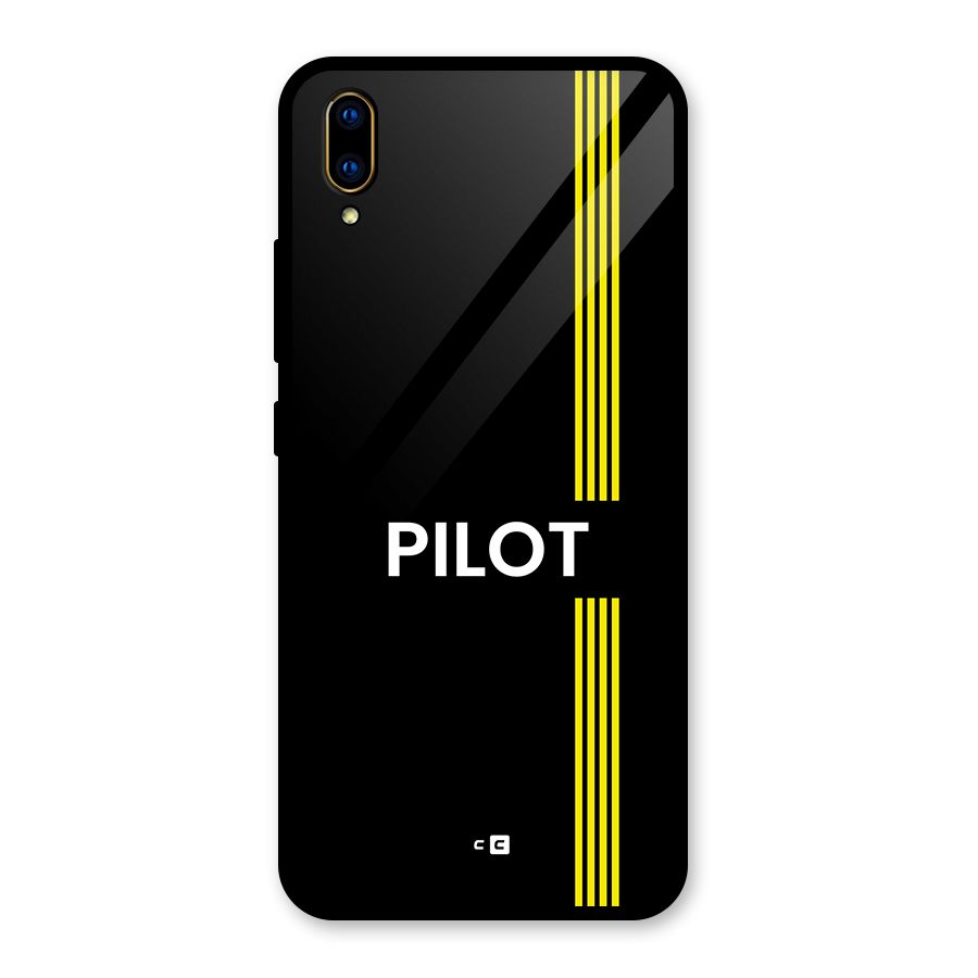 Pilot Stripes Glass Back Case for Vivo V11 Pro