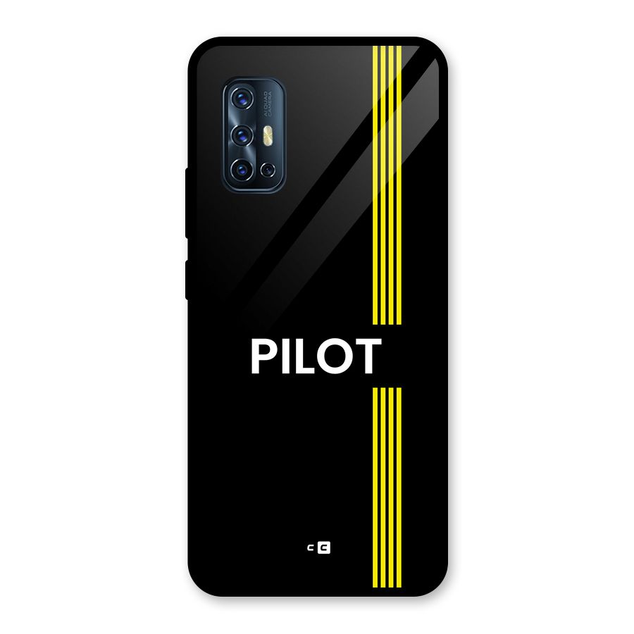 Pilot Stripes Glass Back Case for Vivo V17