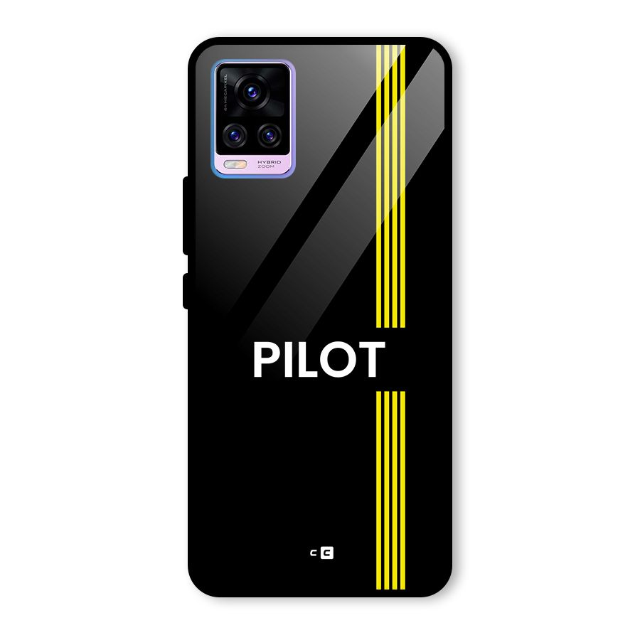 Pilot Stripes Glass Back Case for Vivo V20 Pro