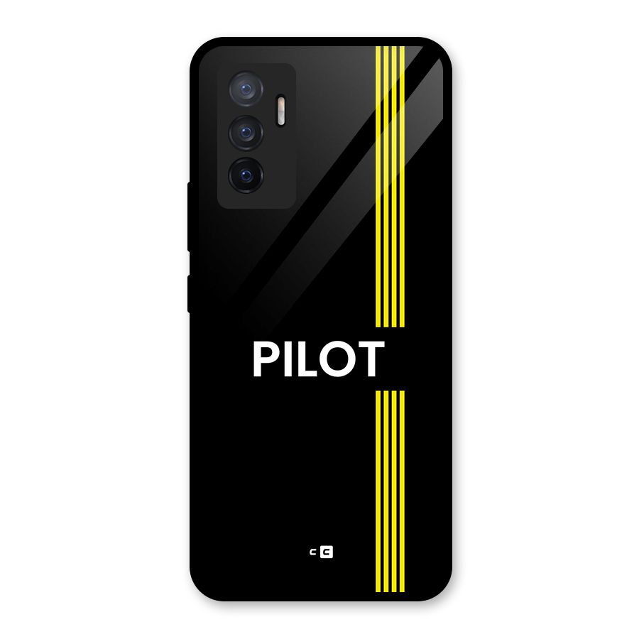 Pilot Stripes Glass Back Case for Vivo V23e
