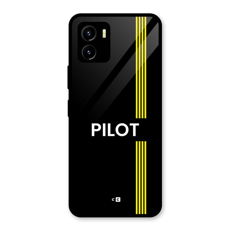 Pilot Stripes Glass Back Case for Vivo Y15s