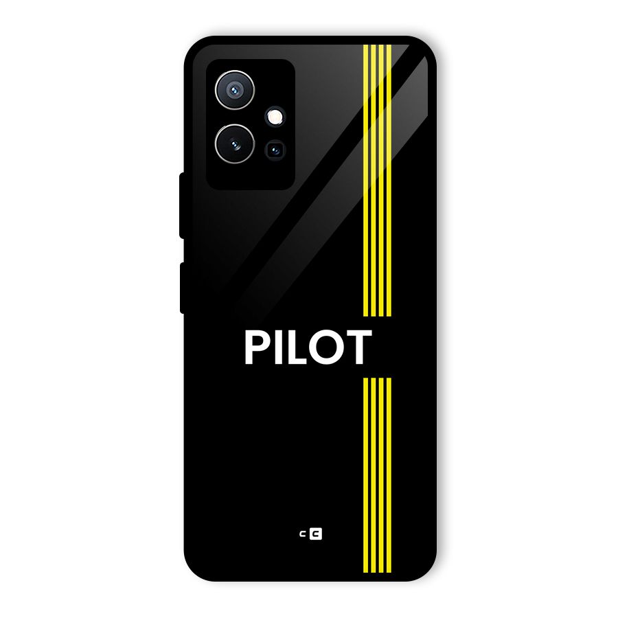 Pilot Stripes Glass Back Case for Vivo Y75 5G