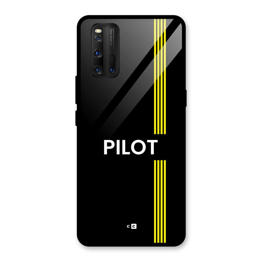 Pilot Stripes Glass Back Case for Vivo iQOO 3