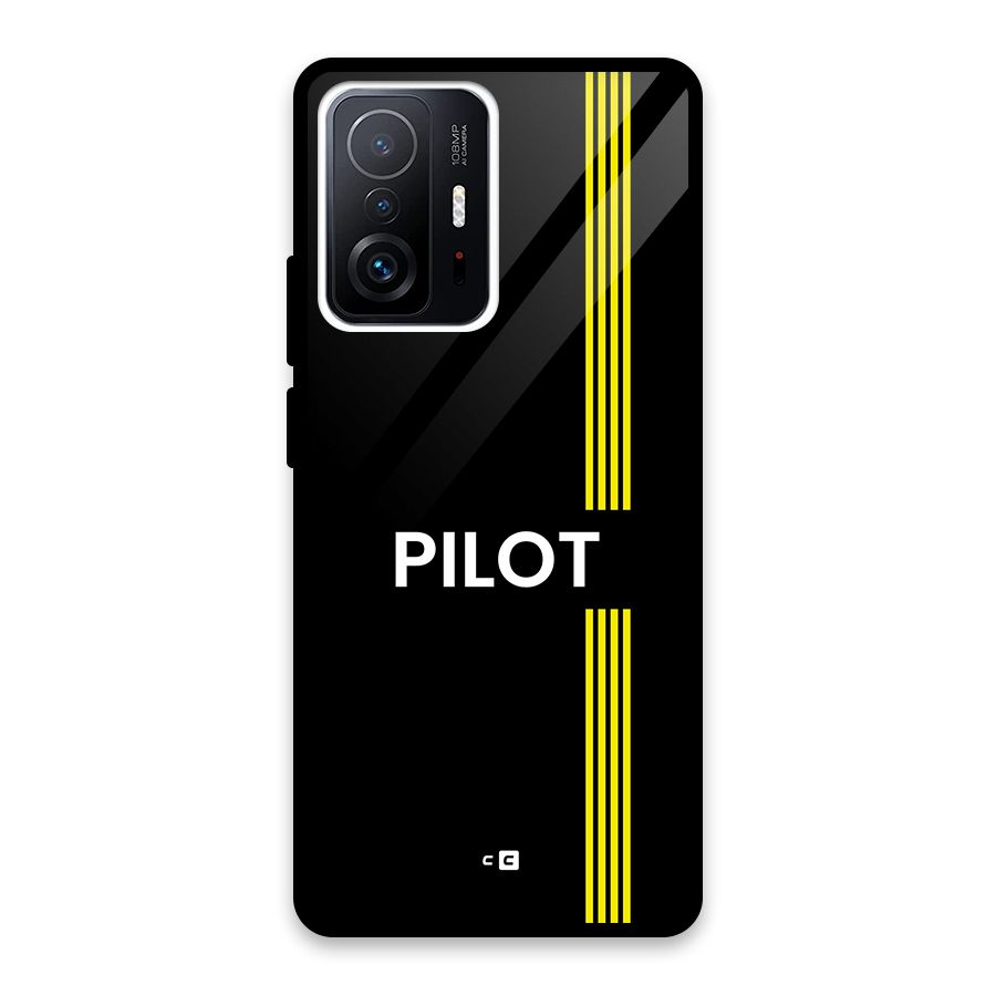 Pilot Stripes Glass Back Case for Xiaomi 11T Pro