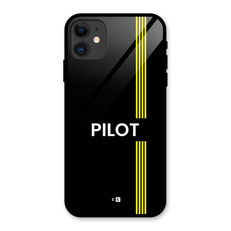 Pilot Stripes Glass Back Case for iPhone 11