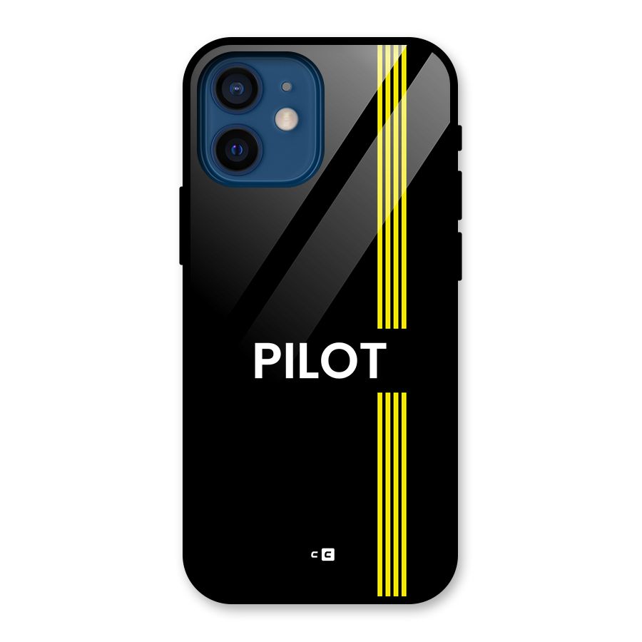 Pilot Stripes Glass Back Case for iPhone 12 Mini