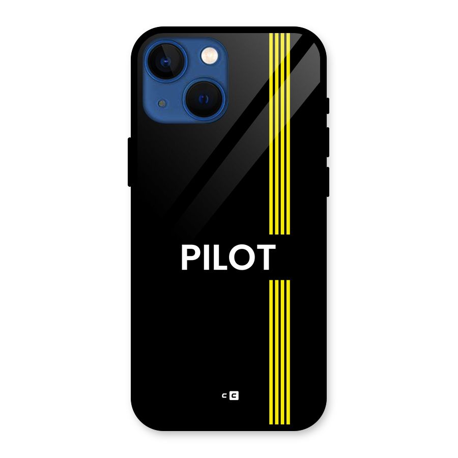 Pilot Stripes Glass Back Case for iPhone 13 Mini