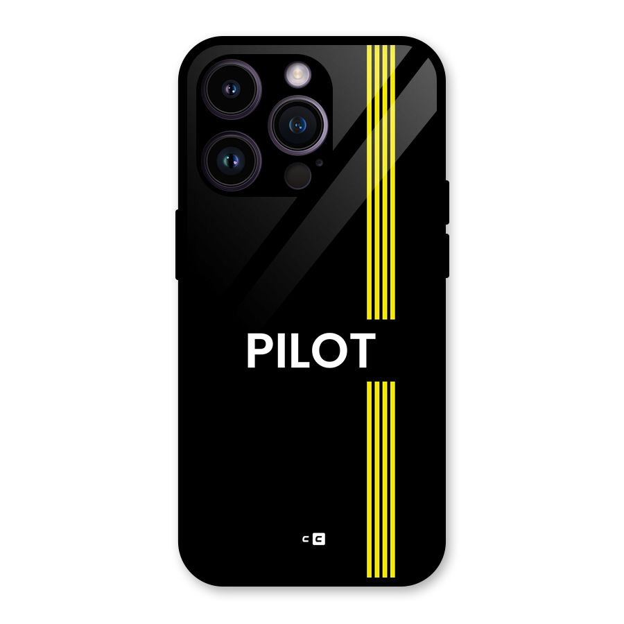 Pilot Stripes Glass Back Case for iPhone 14 Pro