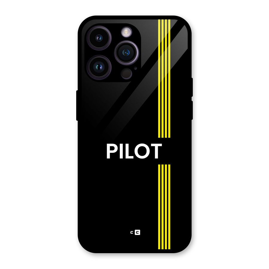 Pilot Stripes Glass Back Case for iPhone 14 Pro Max