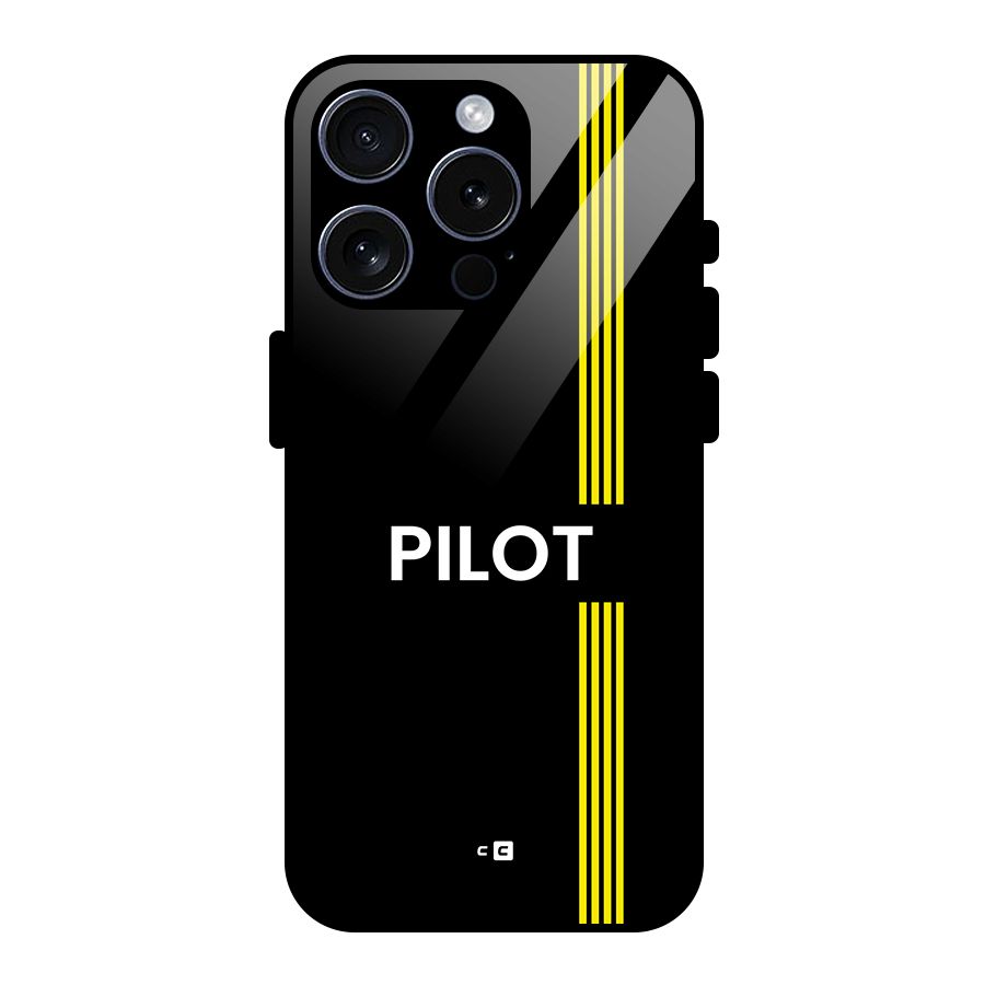 Pilot Stripes Glass Back Case for iPhone 15 Pro
