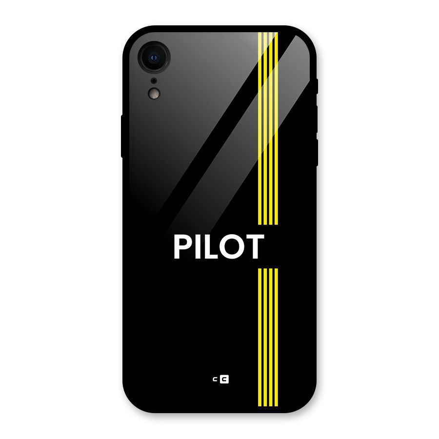 Pilot Stripes Glass Back Case for iPhone XR