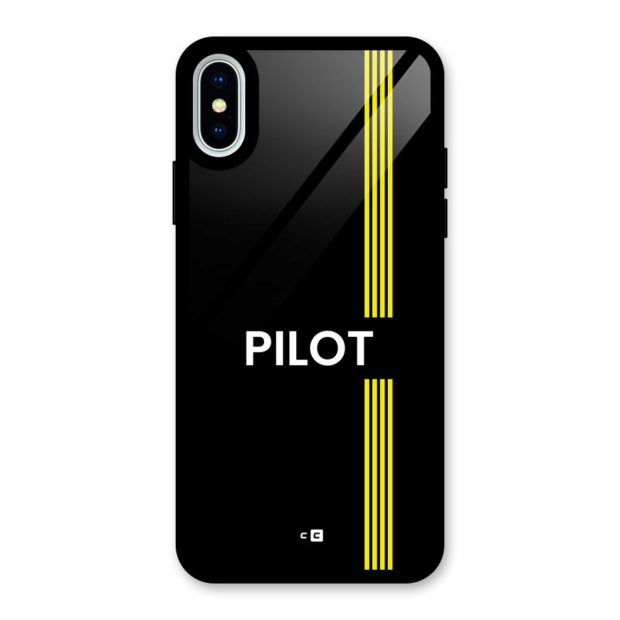 Pilot Stripes Glass Back Case for iPhone XS