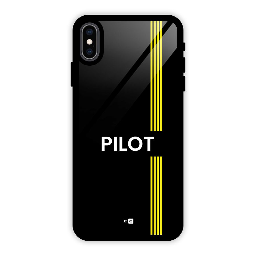 Pilot Stripes Glass Back Case for iPhone XS Max
