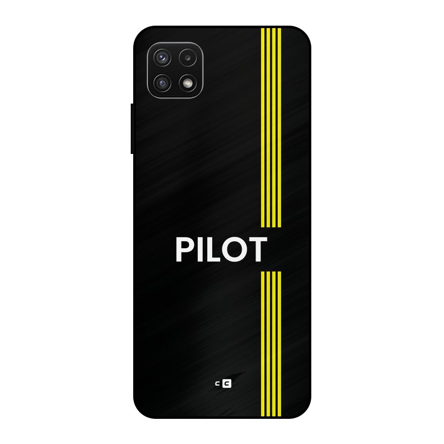 Pilot Stripes Metal Back Case for Galaxy A22 5G