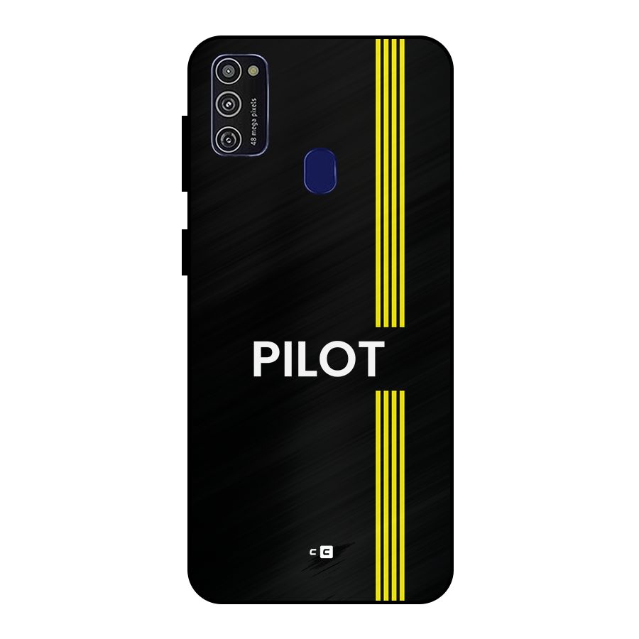 Pilot Stripes Metal Back Case for Galaxy M30s