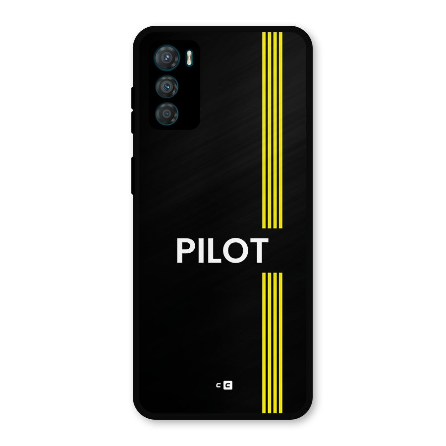 Pilot Stripes Metal Back Case for Moto G42