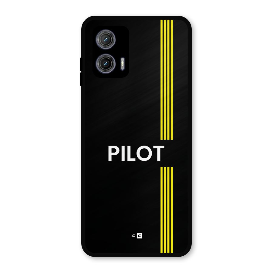 Pilot Stripes Metal Back Case for Moto G73