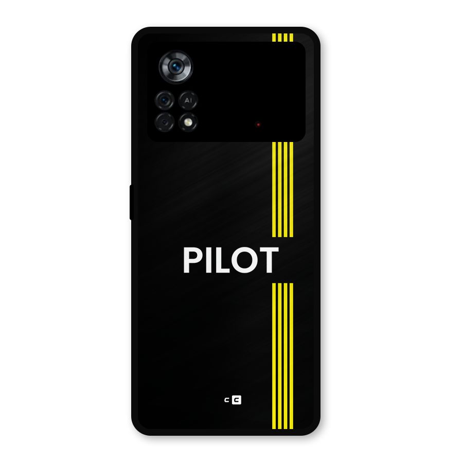 Pilot Stripes Metal Back Case for Poco X4 Pro 5G
