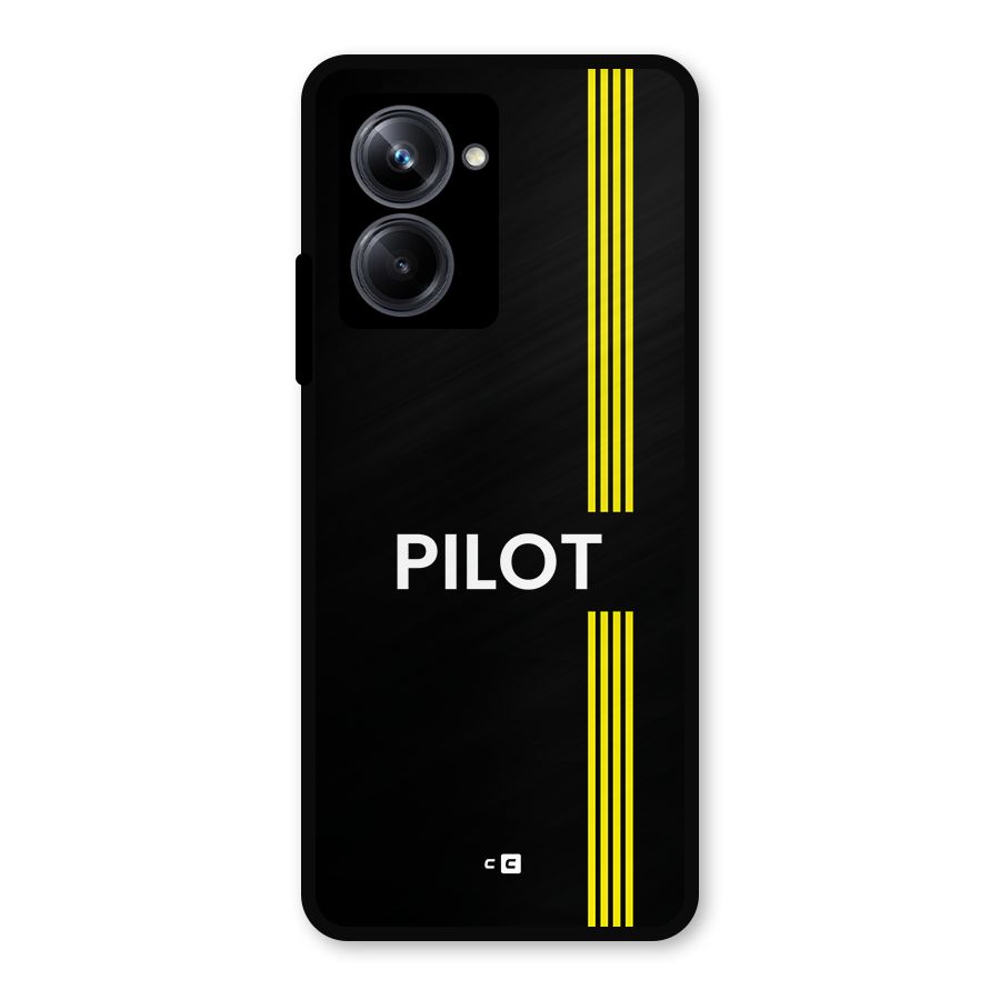 Pilot Stripes Metal Back Case for Realme 10 Pro
