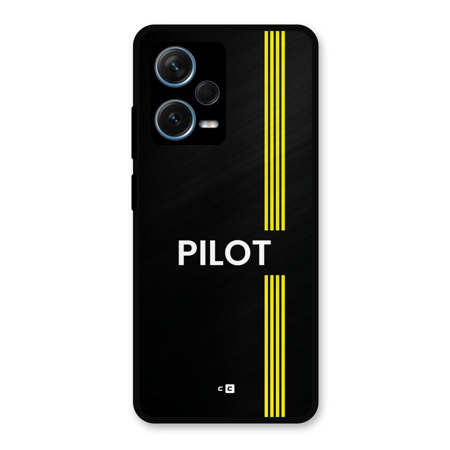 Pilot Stripes Metal Back Case for Redmi Note 12 Pro Plus 5G