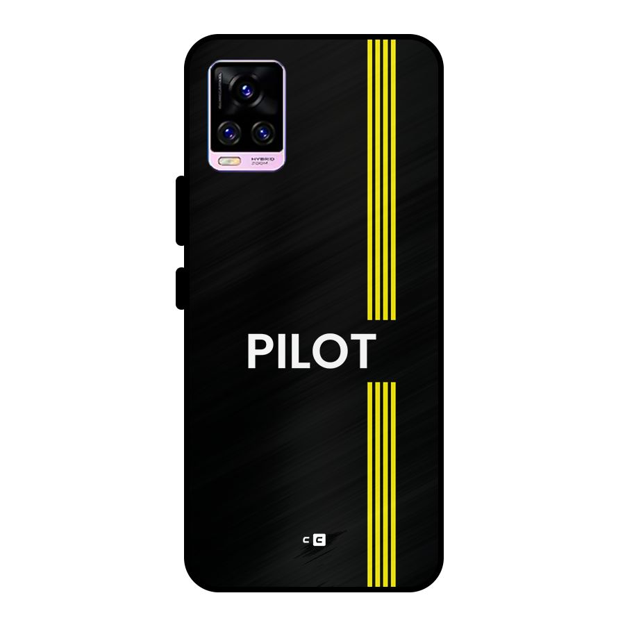 Pilot Stripes Metal Back Case for Vivo V20 Pro
